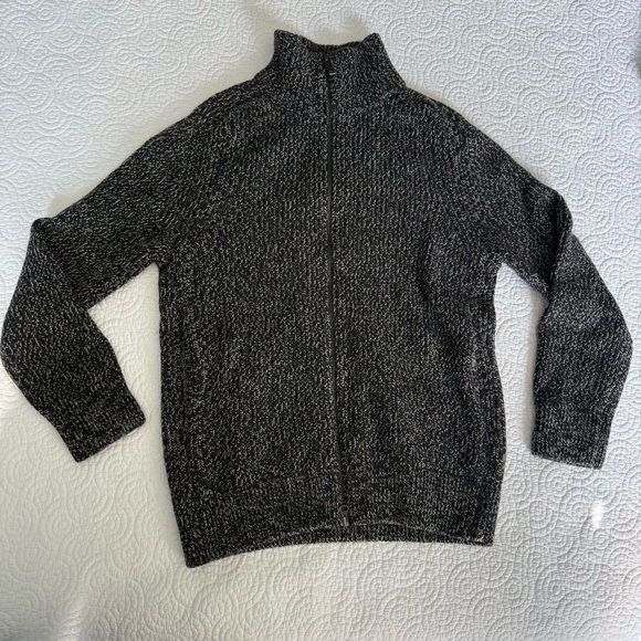Everlane Black Ribbed Cardigan 100% wool - Picture 10 of 15